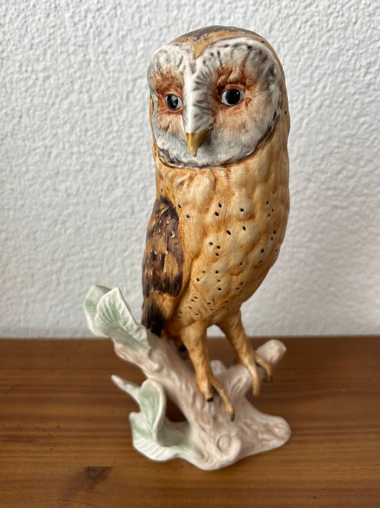 Goebel Barn Owl Figurine – Model CV112, Hand-Painted Porcelain, Bavaria Germany c.1960s–70s